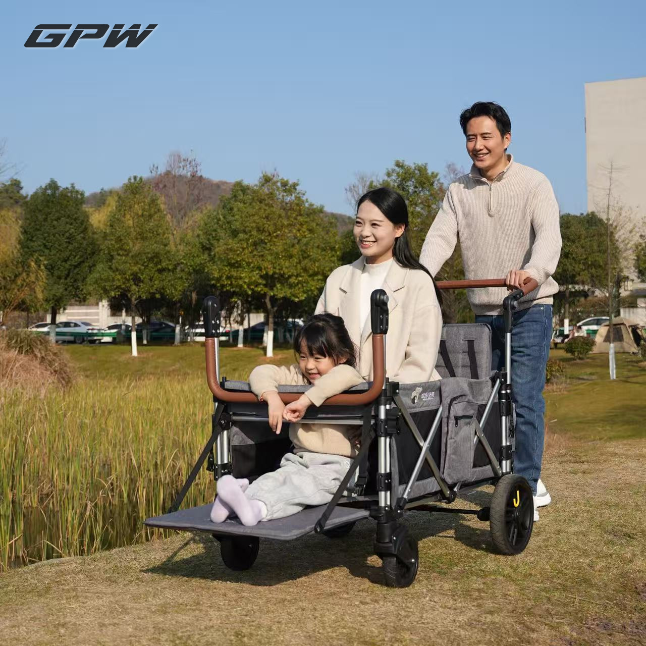 Convenient Medium Pet Stroller with Double Doors